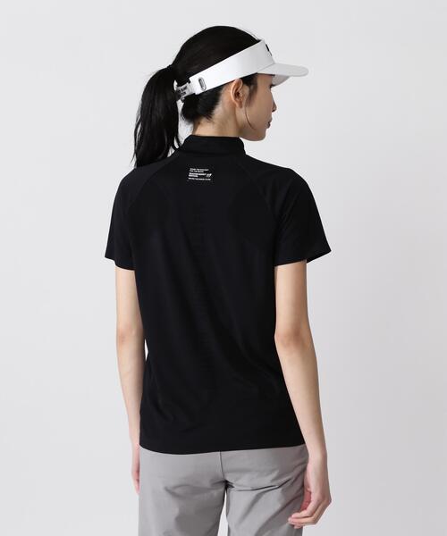 MASTER BUNNY EDITION(マスターバニーエディション)の「コンピュータージャガード半袖ハイネックカットソー(Tシャツ/カットソー・レディース・ブラック・MEDIUM)」の4枚目の写真