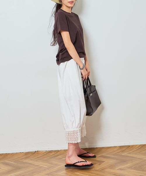 Bonum(ボナム)の「LACE HEM BALLOON パンツ(その他パンツ・レディース・ホワイト・FREE)」の3枚目の写真