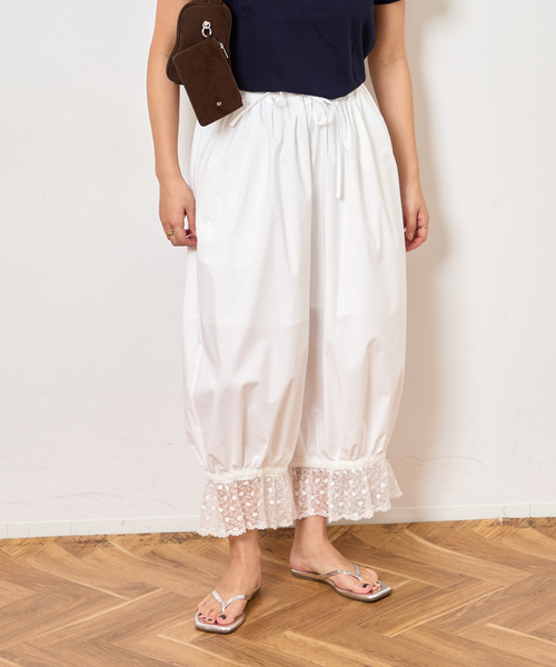Bonum(ボナム)の「LACE HEM BALLOON パンツ(その他パンツ・レディース・ホワイト・FREE)」の10枚目の写真