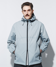 AIRY RIPSTOP NYLON TWO-WAY WIND BREAKER - LIGHT BLUE