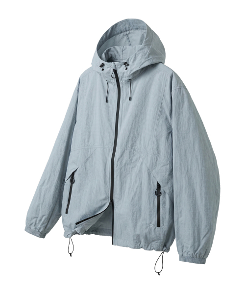 KALAPATTHAR（カラパタール）の「AIRY RIPSTOP NYLON TWO-WAY WIND BREAKER - LIGHT BLUE（ナイロンジャケット・メンズ・その他・MEDIUM/LARGE/X-LARGE）」の7枚目の写真