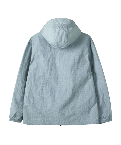 KALAPATTHAR（カラパタール）の「AIRY RIPSTOP NYLON TWO-WAY WIND BREAKER - LIGHT BLUE（ナイロンジャケット・メンズ・その他・MEDIUM/LARGE/X-LARGE）」の2枚目の写真