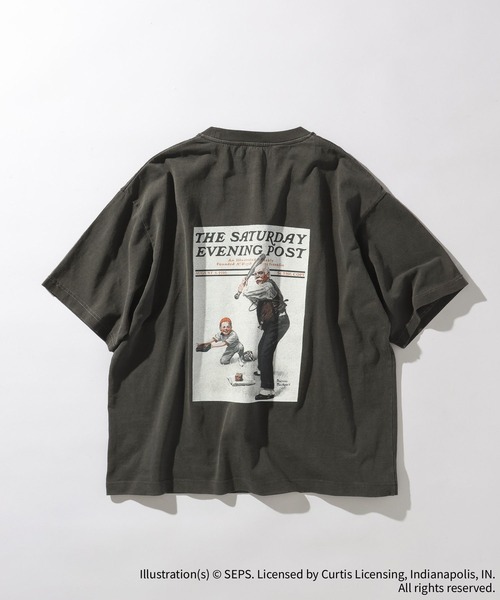 RAGEBLUE（レイジブルー）の「【THE SATURDAY EVENING POST】コラボプリントTシャツ（Tシャツ/カットソー・メンズ・ライトブルー/ホワイト/イエロー/ダークグレー・MEDIUM/LARGE）」の8枚目の写真