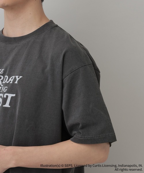 RAGEBLUE（レイジブルー）の「【THE SATURDAY EVENING POST】コラボプリントTシャツ（Tシャツ/カットソー・メンズ・ライトブルー/ホワイト/イエロー/ダークグレー・MEDIUM/LARGE）」の17枚目の写真