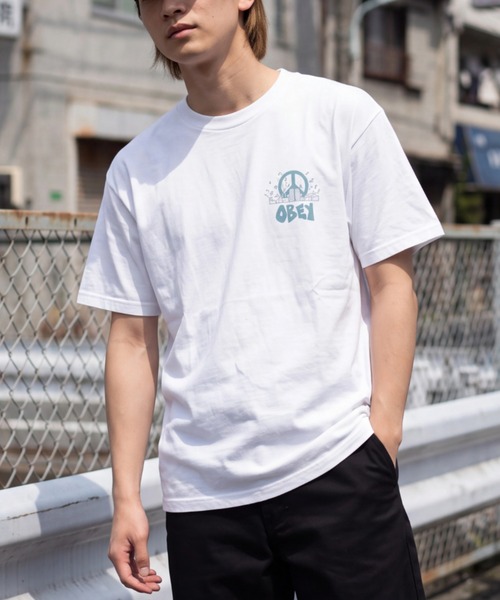 OBEY(オベイ)の「【T18】【OBEY/オベイ】 CITY BLOCK T-SHIRT(Tシャツ/カットソー・メンズ・ブラック/ホワイト・X-LARGE/MEDIUM/LARGE)」の1枚目の写真
