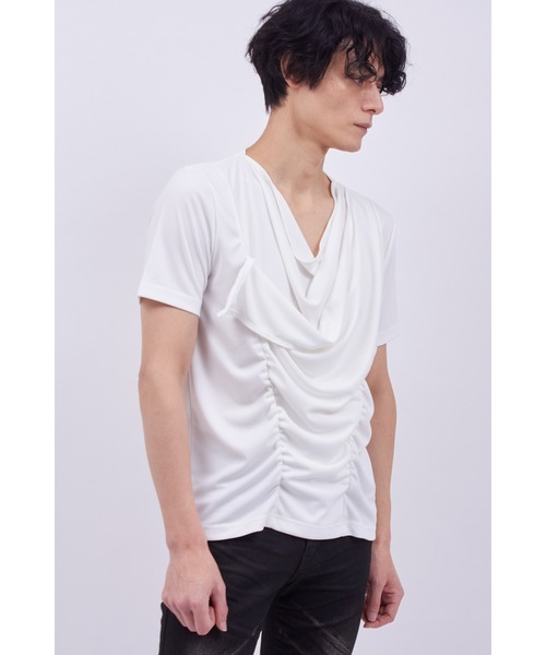 TORNADO MART（トルネードマート）の「ｼｬｰﾘﾝｸﾞﾄﾞﾚｰﾌﾟﾊﾝｿﾃﾞｶｯﾄｿｰ（Tシャツ/カットソー・メンズ・ブラック/ホワイト・M/L/LL）」の5枚目の写真
