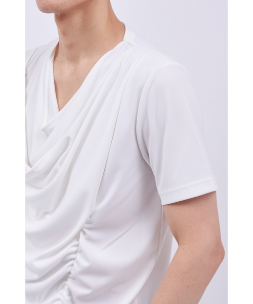 TORNADO MART（トルネードマート）の「ｼｬｰﾘﾝｸﾞﾄﾞﾚｰﾌﾟﾊﾝｿﾃﾞｶｯﾄｿｰ（Tシャツ/カットソー・メンズ・ブラック/ホワイト・M/L/LL）」の10枚目の写真
