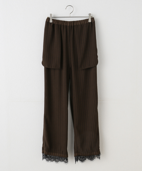 ARCHIVE STANCE（アーカイブスタンス）の「《追加》【ARCHIVE STANCE/アーカイブスタンス】Satin Stripe Easy PT（その他パンツ・レディース・チャコールグレー・FREE）」の13枚目の写真