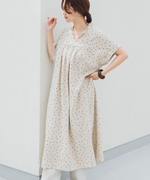 URBAN RESEARCH DOORS | リネンリヨセルドットワンピース(ワンピース)