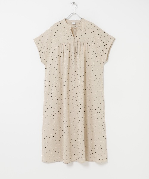 URBAN RESEARCH DOORS(アーバンリサーチドアーズ)の「リネンリヨセルドットワンピース(ワンピース・レディース・ナチュラル/ブラック・FREE)」の20枚目の写真