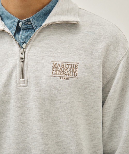 MARITHE + FRANCOIS GIRBAUD(マリテフランソワジルボー)の「SMALL CLASSIC LOGO HALF ZIPUP SWEATSHIRT(スウェット・レディース・ヘザーグレー/ブラック・LARGE/MEDIUM/SMALL)」の6枚目の写真