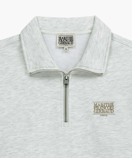 MARITHE + FRANCOIS GIRBAUD(マリテフランソワジルボー)の「SMALL CLASSIC LOGO HALF ZIPUP SWEATSHIRT(スウェット・レディース・ヘザーグレー/ブラック・LARGE/MEDIUM/SMALL)」の9枚目の写真