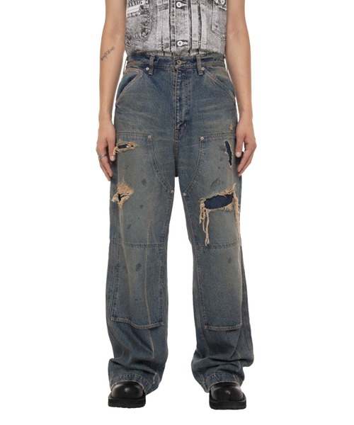 DAIRIKU(ダイリク)の「80Year Damage Painter Denim Pants(デニムパンツ・メンズ・インディゴブルー・31(L)/29(M))」の2枚目の写真