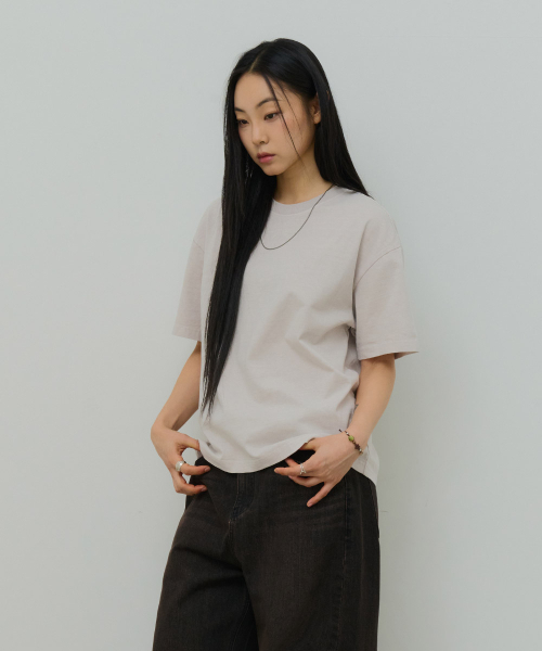 DESIRED(デシレッド)の「ピグメントクロップ半袖Tシャツ-FBSK5803D0A(Tシャツ/カットソー・メンズ・アイボリー・MEDIUM/LARGE/X-LARGE)」の6枚目の写真