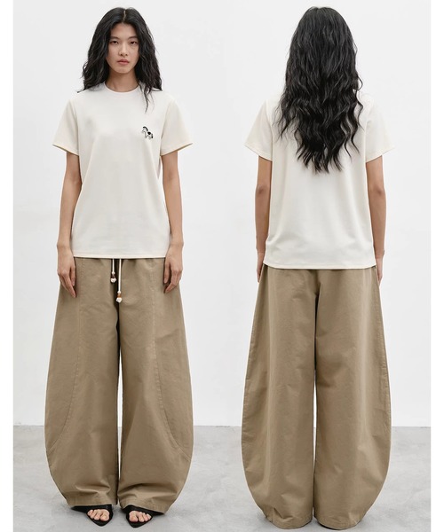 EIGHTHMONTH(エイスマンス)の「ホースワッペン クルーネックTシャツ EM26s057【EIGHTHMONTH】(Tシャツ/カットソー・レディース・ネイビー/アイボリー・S/M)」の15枚目の写真