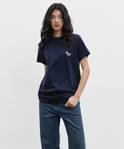 EIGHTHMONTH(エイスマンス)の「ホースワッペン クルーネックTシャツ EM26s057【EIGHTHMONTH】(Tシャツ/カットソー・レディース・ネイビー/アイボリー・S/M)」の19枚目の写真