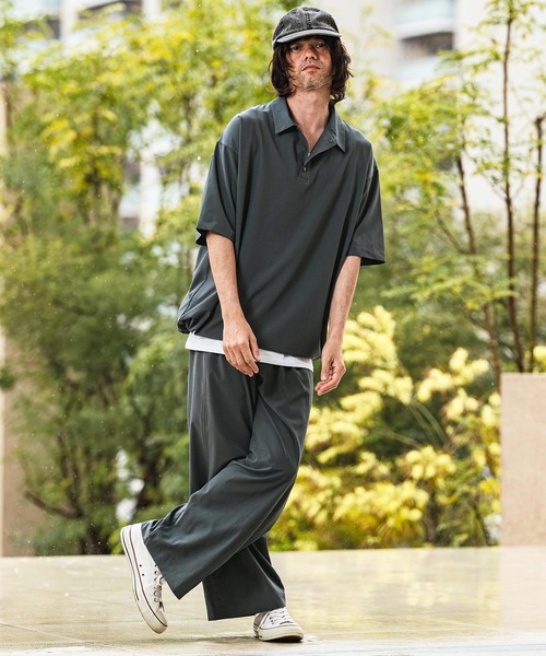 CAMBIO(カンビオ)の「mp14994- エアリークワイドカーブパンツ(その他パンツ・メンズ・チャコール/ブラック・XL/L/M)」の8枚目の写真