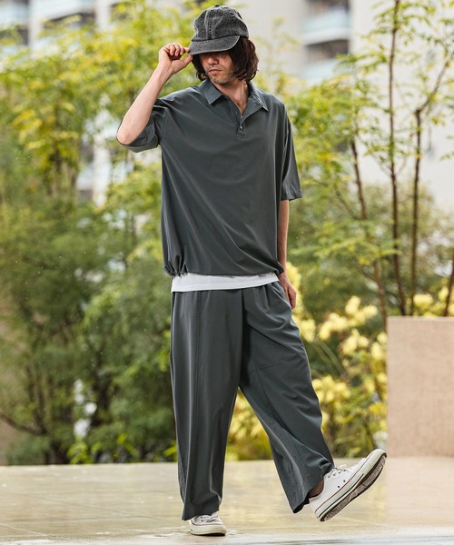 CAMBIO(カンビオ)の「mp14994- エアリークワイドカーブパンツ(その他パンツ・メンズ・チャコール/ブラック・XL/L/M)」の9枚目の写真