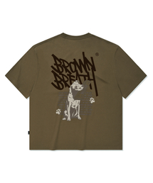 DELIVERY TAG TEE - BROWN