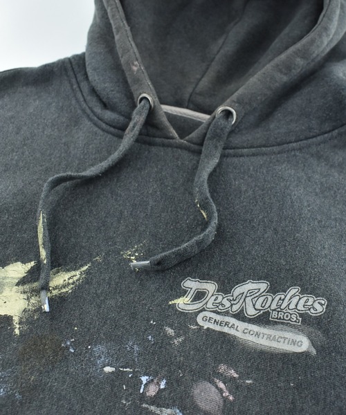 VINTAGE（ヴィンテージ）の「【USED】SPORT-TEK ペンキ フーディ（パーカー・メンズ・グレー・X-LARGE）」の9枚目の写真