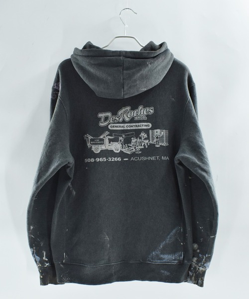 VINTAGE（ヴィンテージ）の「【USED】SPORT-TEK ペンキ フーディ（パーカー・メンズ・グレー・X-LARGE）」の5枚目の写真