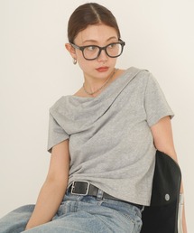 [WEB限定]2WAYドレープアシメデザインTEE