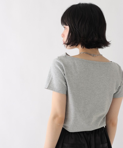 BAYFLOW（ベイフロー）の「[WEB限定]2WAYドレープアシメデザインTEE（Tシャツ/カットソー・レディース・ブラック/オートミール/ブラウン/ホワイト/グレー・SMALL/X-SMALL）」の6枚目の写真