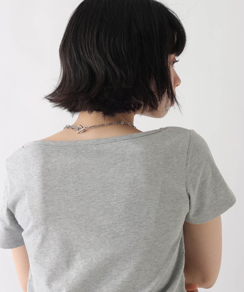 BAYFLOW（ベイフロー）の「[WEB限定]2WAYドレープアシメデザインTEE（Tシャツ/カットソー・レディース・ブラック/オートミール/ブラウン/ホワイト/グレー・SMALL/X-SMALL）」の12枚目の写真