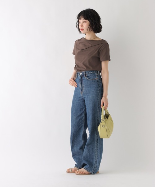 BAYFLOW（ベイフロー）の「[WEB限定]2WAYドレープアシメデザインTEE（Tシャツ/カットソー・レディース・ブラック/オートミール/ブラウン/ホワイト/グレー・SMALL/X-SMALL）」の19枚目の写真