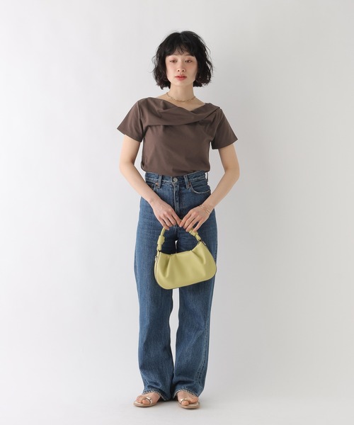 BAYFLOW（ベイフロー）の「[WEB限定]2WAYドレープアシメデザインTEE（Tシャツ/カットソー・レディース・ブラック/オートミール/ブラウン/ホワイト/グレー・SMALL/X-SMALL）」の20枚目の写真