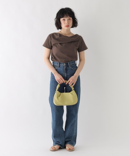 BAYFLOW（ベイフロー）の「[WEB限定]2WAYドレープアシメデザインTEE（Tシャツ/カットソー・レディース・ブラック/オートミール/ブラウン/ホワイト/グレー・SMALL/X-SMALL）」の22枚目の写真