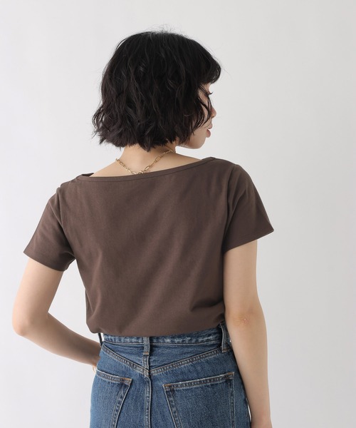 BAYFLOW（ベイフロー）の「[WEB限定]2WAYドレープアシメデザインTEE（Tシャツ/カットソー・レディース・ブラック/オートミール/ブラウン/ホワイト/グレー・SMALL/X-SMALL）」の19枚目の写真