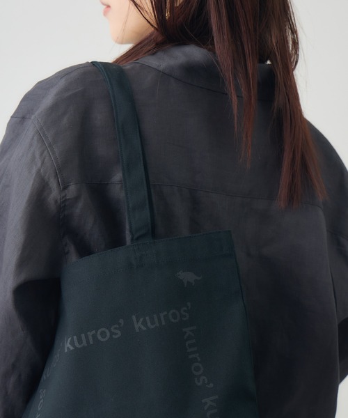 kuros'（クロス）の「kuros'タスマルロゴトートバック（トートバッグ・レディース・ブラック/アイボリー・FREE）」の6枚目の写真