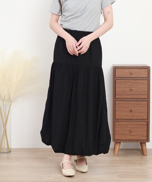 FUNALIVE(ファンアライブ)の「ティアードバルーンスカート(スカート・レディース・ライトグレー/ブラック・F)」の20枚目の写真