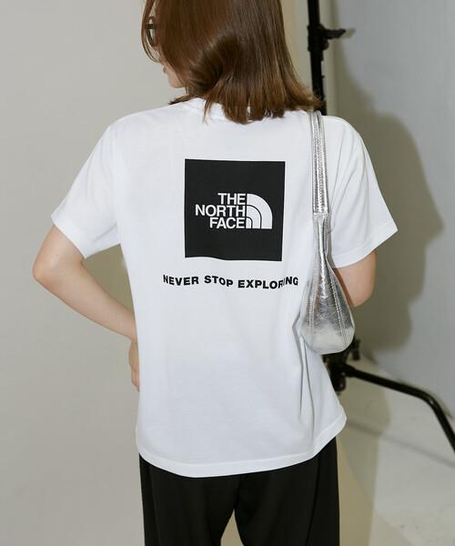 THE NORTH FACE(ザノースフェイス)の「THE NORTH FACE/ザ・ノース・フェイス Short Sleeve Back Square Logo Tee/ショートスリーブ バック スクエア ロゴ Tシャツ (NTW32447) 限定展開(ニット/セーター・レディース・オフホワイト/ブラック・MEDIUM/SMALL/X-LARGE/LARGE)」の14枚目の写真