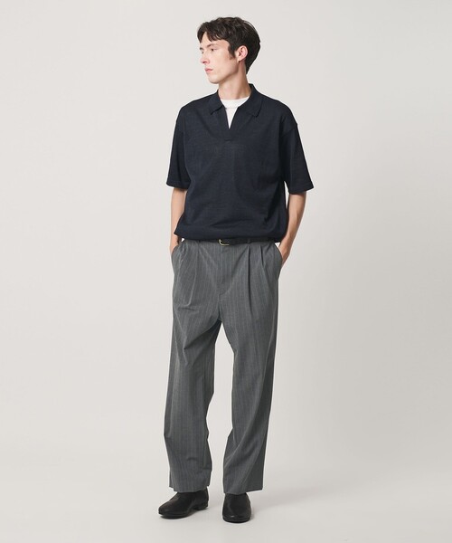BEAUTY&YOUTH UNITED ARROWS(ビューティーアンドユースユナイテッドアローズ)の「ピンストライプ バギー スラックス NO.9 ストレッチ(スラックス・メンズ・ブラック/グレー系・M/S/XL/L)」の7枚目の写真