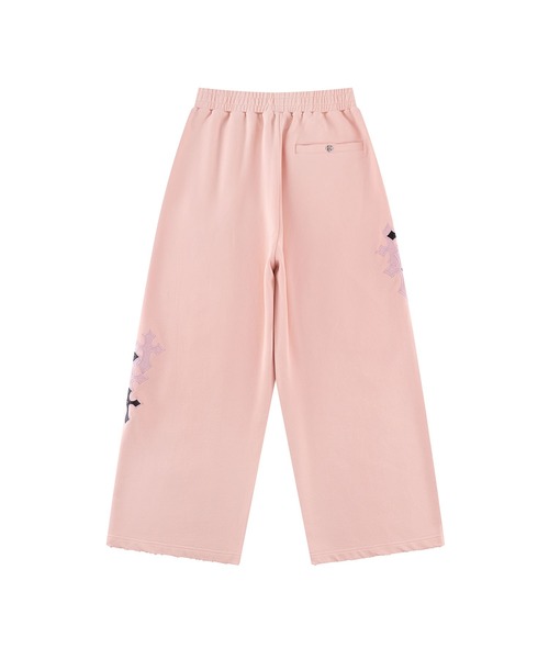 SUPPLIER(サプライヤー)の「スエットパンツ|Multiple Cross Leather Patch Loose Fit Sweat Pants|SUPPLIER(スウェットパンツ・メンズ・ブラック/ピンク・X-LARGE/LARGE/MEDIUM/SMALL)」の12枚目の写真