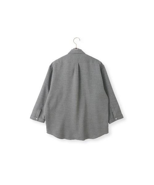 AOYAMA(アオヤマ)の「リネンライクボタンダウンシャツ【涼】【7分袖】【Reflax】(シャツ/ブラウス・メンズ・ブルー/グレー/ホワイト・L/M)」の19枚目の写真