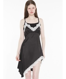 Satin Docking Slip Dress/サテン ドッキングスリップドレス