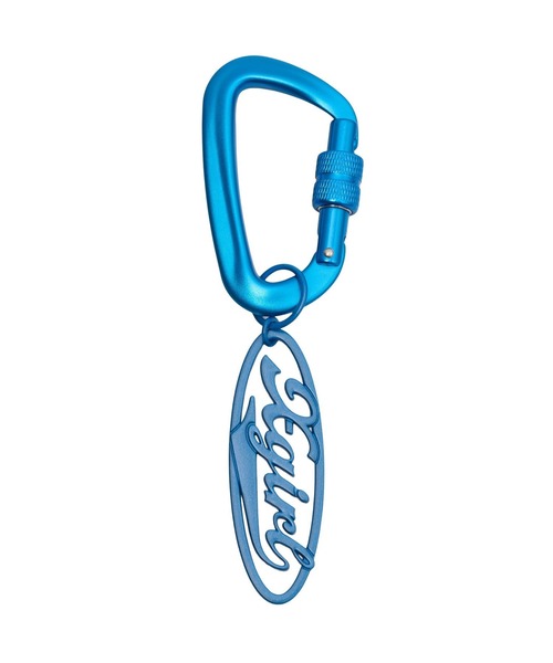 X-girl(エックスガール)の「OVAL LOGO CARABINER(キーケース/キーアクセサリー・レディース・ピンク/シルバー/ライトブルー・ONE SIZE)」の1枚目の写真