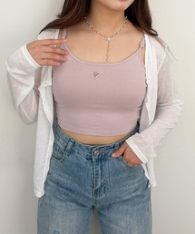 【ZOZOTOWN限定】ハートチャーム付きキャミブラトップス