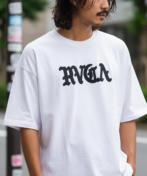 RVCA（ルーカ）の「RVCA メンズ SUPER WIDE OE LOGO ST Tシャツ 【2026年夏モデル】（Tシャツ/カットソー・メンズ・ブルー系その他/ブラック/ライトブルー/ホワイト・SMALL/MEDIUM/LARGE/X-LARGE）」の2枚目の写真