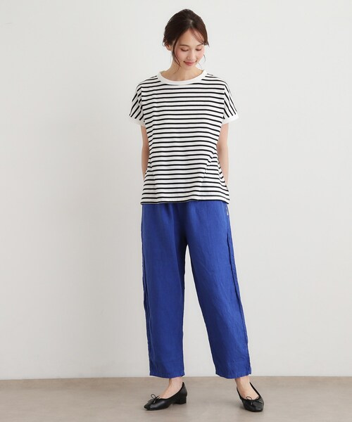 LAURA ASHLEY(ローラアシュレイ)の「【日本製/ワンマイルウエア】フレンチリネンパンツ(その他パンツ・レディース・グリーン/ブラウン系/ブルー・38)」の13枚目の写真
