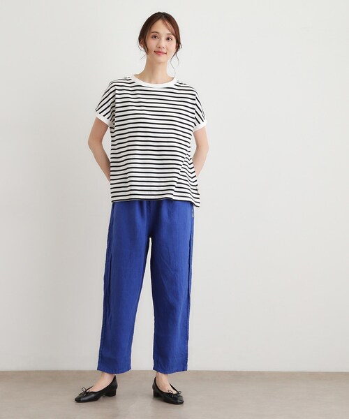 LAURA ASHLEY(ローラアシュレイ)の「【日本製/ワンマイルウエア】フレンチリネンパンツ(その他パンツ・レディース・グリーン/ブラウン系/ブルー・38)」の14枚目の写真