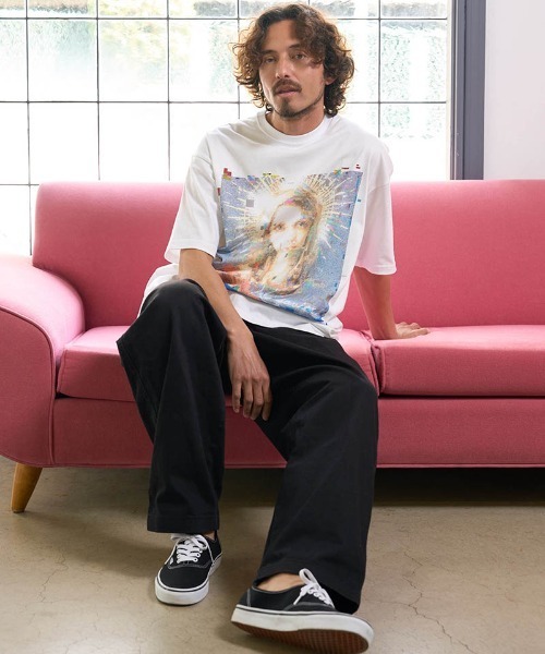 Chester(チェスター)の「mt10555- No saviors グリッチマリア&ローズワッペン ビッグTシャツ(10023)(Tシャツ/カットソー・メンズ・ホワイト/ブラック・M/L/XL)」の8枚目の写真