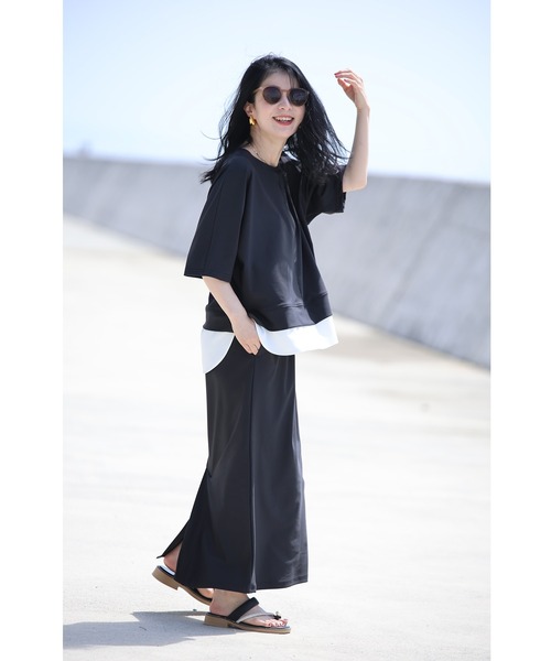 cawaii(カワイイ)の「普段使いもできる ラッシュガード(Tシャツ/カットソー・レディース・ライトベージュ/ブラック・FREE)」の12枚目の写真