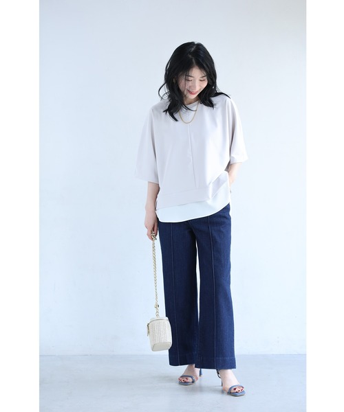 cawaii(カワイイ)の「普段使いもできる ラッシュガード(Tシャツ/カットソー・レディース・ライトベージュ/ブラック・FREE)」の19枚目の写真