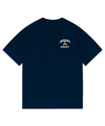 チルアウトベアドローイングオーバーサイズ半袖Tシャツ[ネイビー]