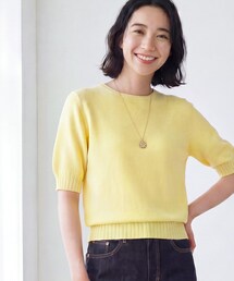 【洗える】ワイドリブ使いコンパクトニット