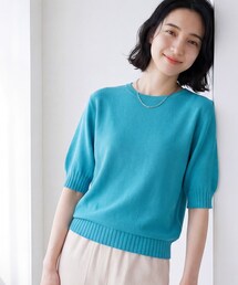 【洗える】ワイドリブ使いコンパクトニット